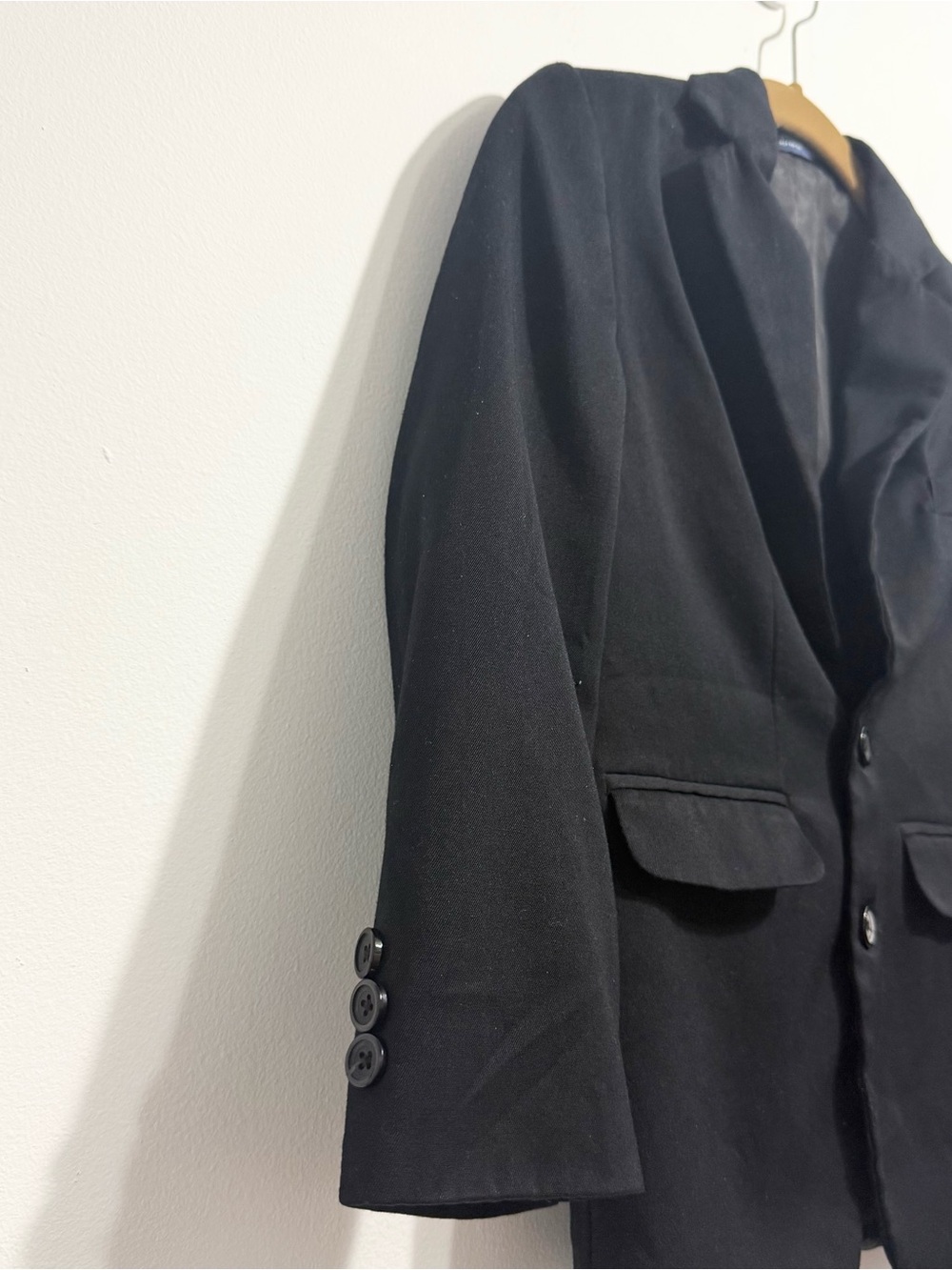 IZOD Boys Black Wool Blend Formal 2 Button Blazer Jacket Size 8 Regular - Picture 4 of 7